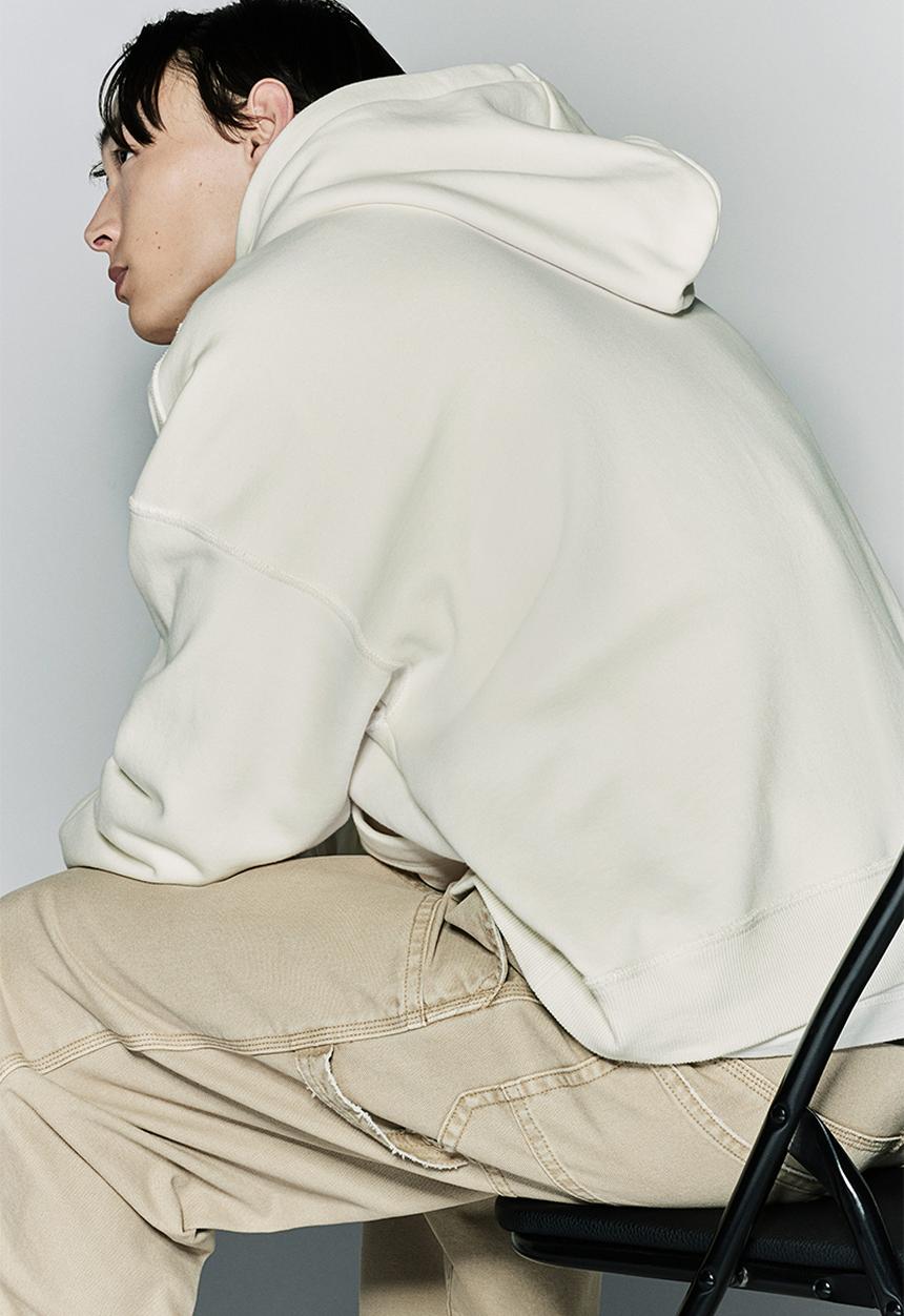 H&M - Oversized fit hoodie - white