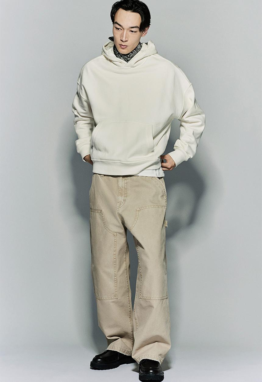 H&M - Oversized fit hoodie - white