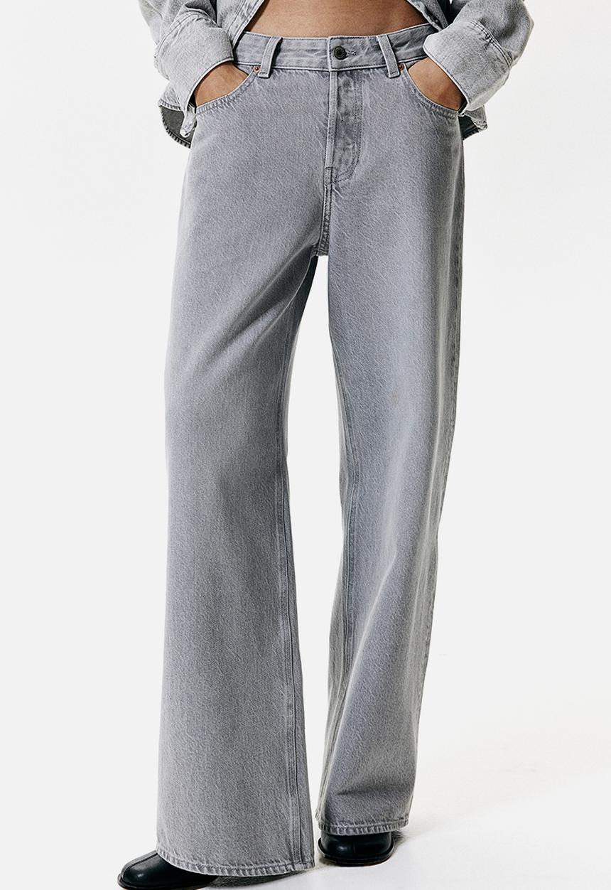 H&M - Wide jeans - light grey