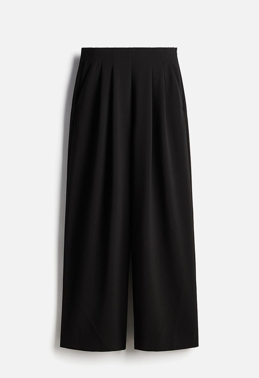 H&M - Wide trousers - black