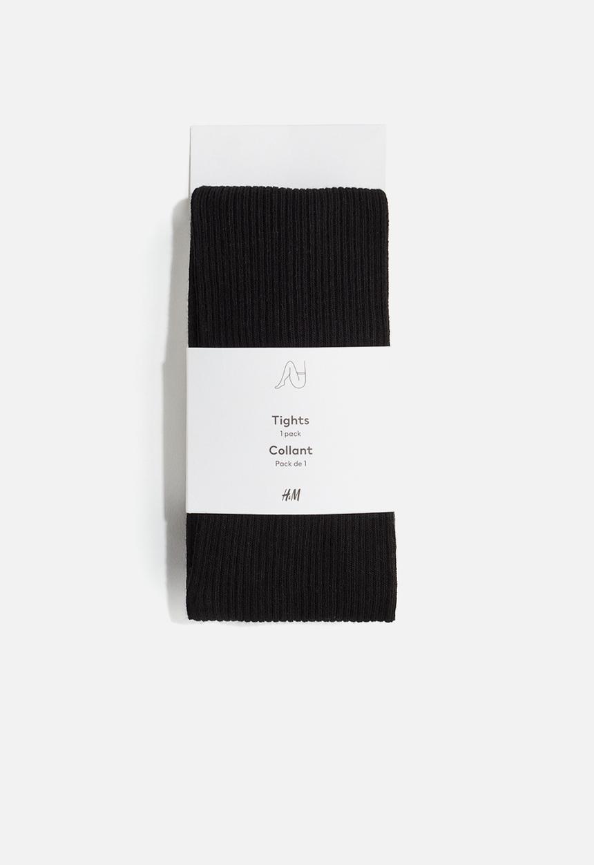 H&M - Rib-knit tights - black