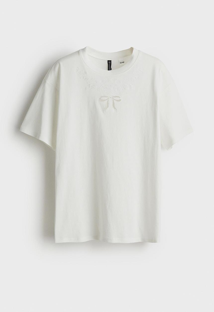 H&M - Oversized printed t-shirt - white