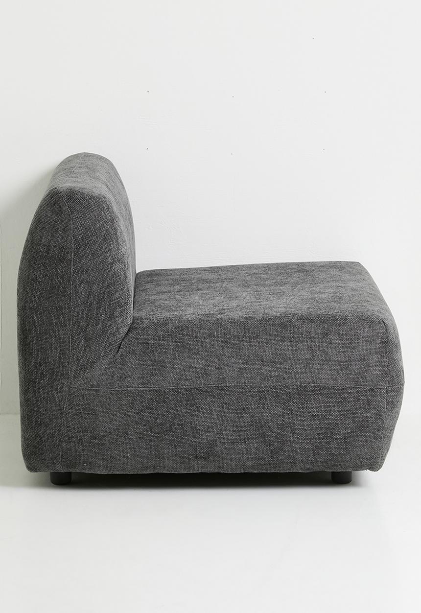 Sixth Floor - Rani modular armless single seater - charcoal