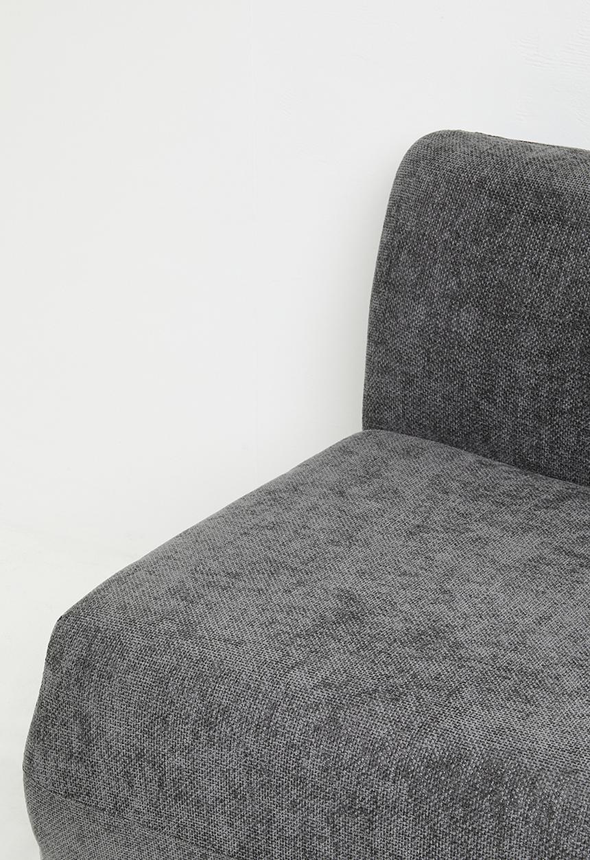 Sixth Floor - Rani modular armless single seater - charcoal