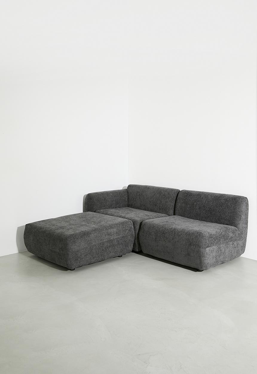 Sixth Floor - Rani modular armless single seater - charcoal