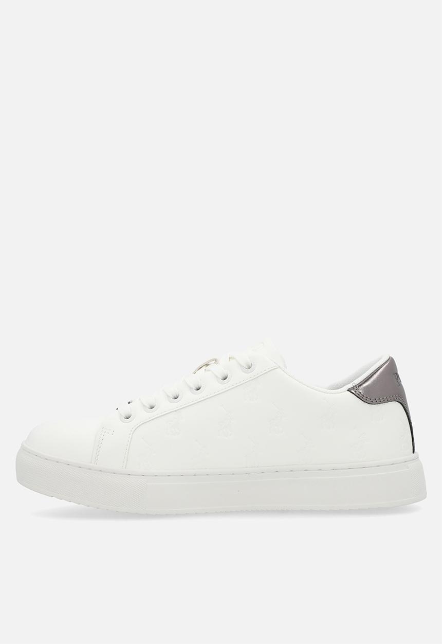POLO - Deboss monogram sneaker - white
