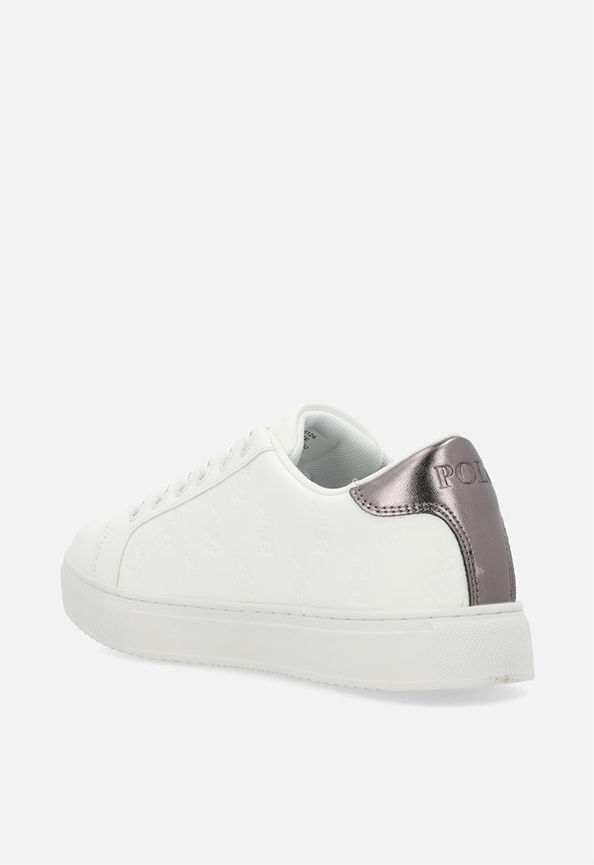 POLO - Deboss monogram sneaker - white