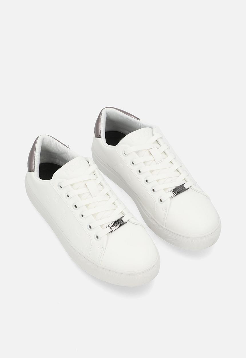 POLO - Deboss monogram sneaker - white