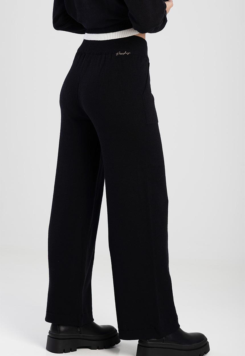 SISSY BOY - BECKETT: Basic Wide-Leg Knit Pants - Black