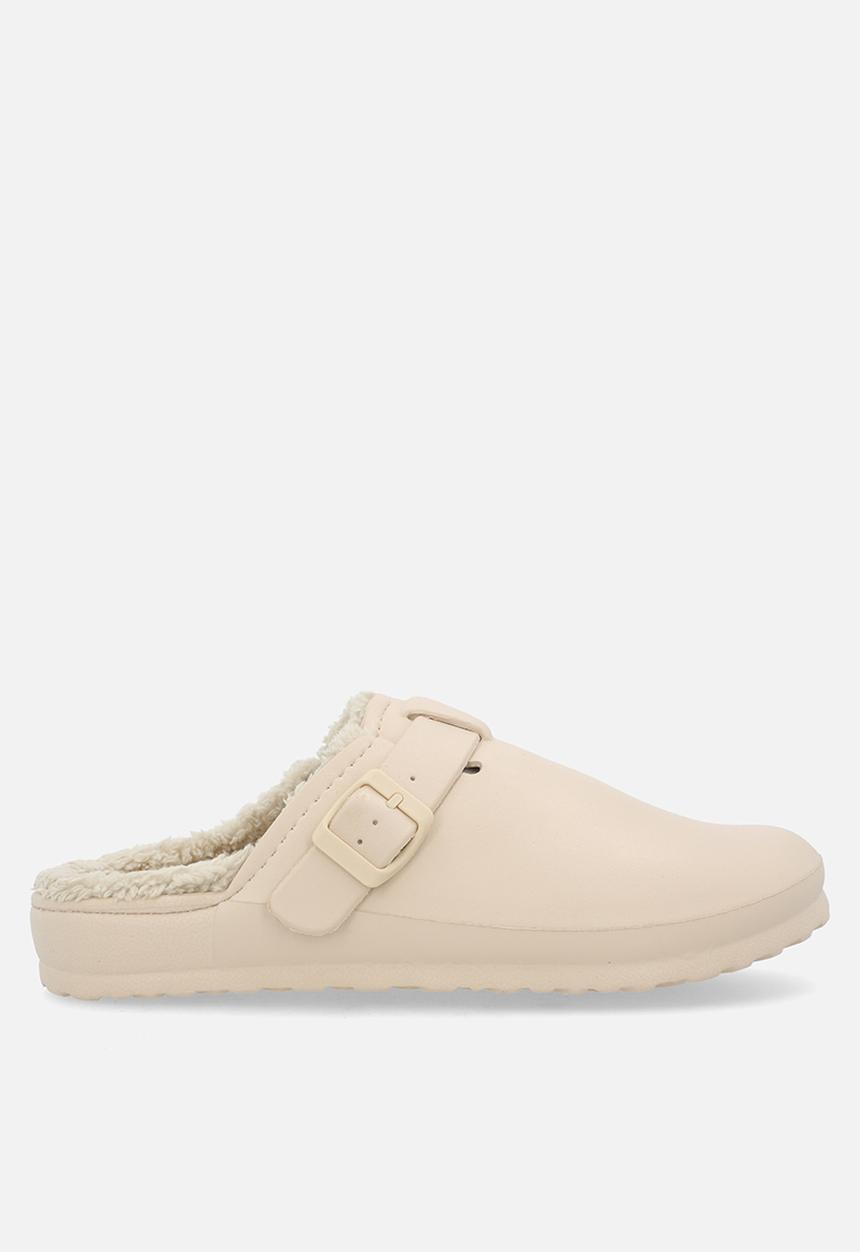 Hush Puppies - Soft desi fur mule - neutral
