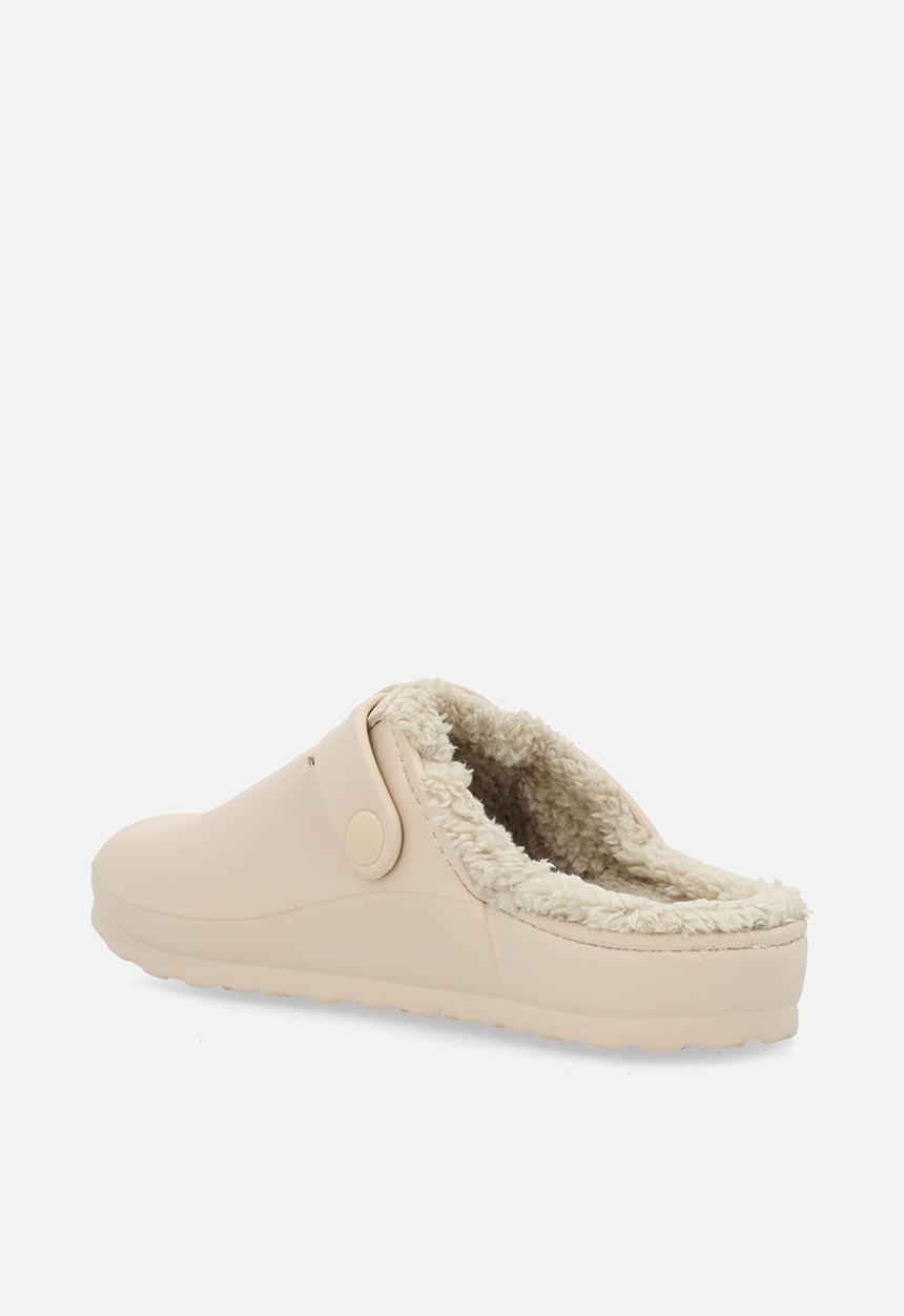 Hush Puppies - Soft desi fur mule - neutral