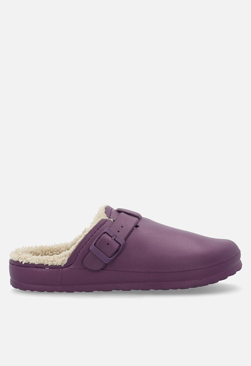 Hush Puppies - Soft desi fur mule - purple