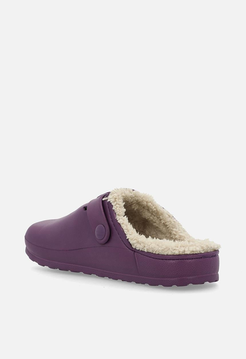 Hush Puppies - Soft desi fur mule - purple