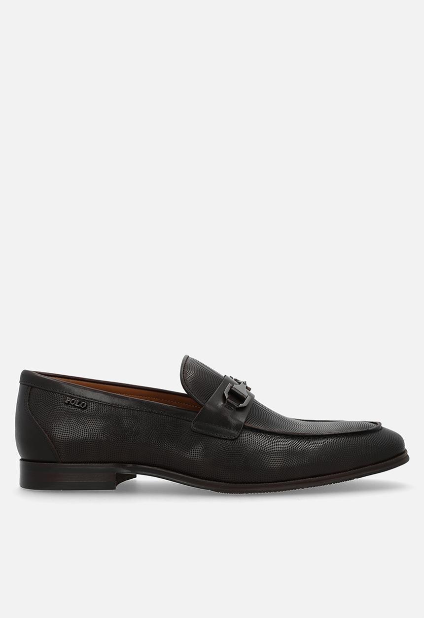 POLO - Textured horsebit penny loafer - brown