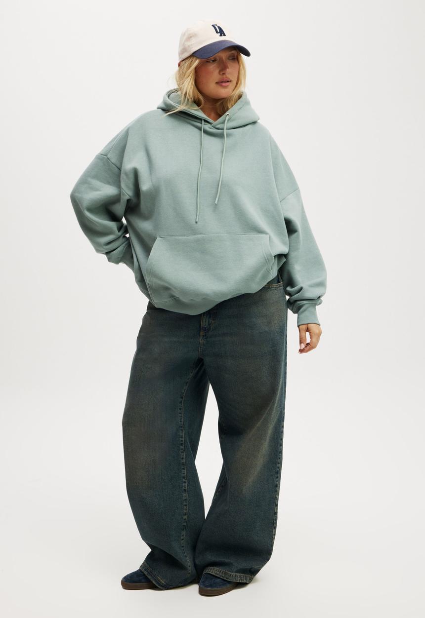 Cotton On - Classic fleece hoodie sweatshirt - dark sage