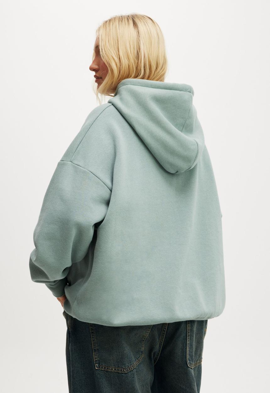 Cotton On - Classic fleece hoodie sweatshirt - dark sage