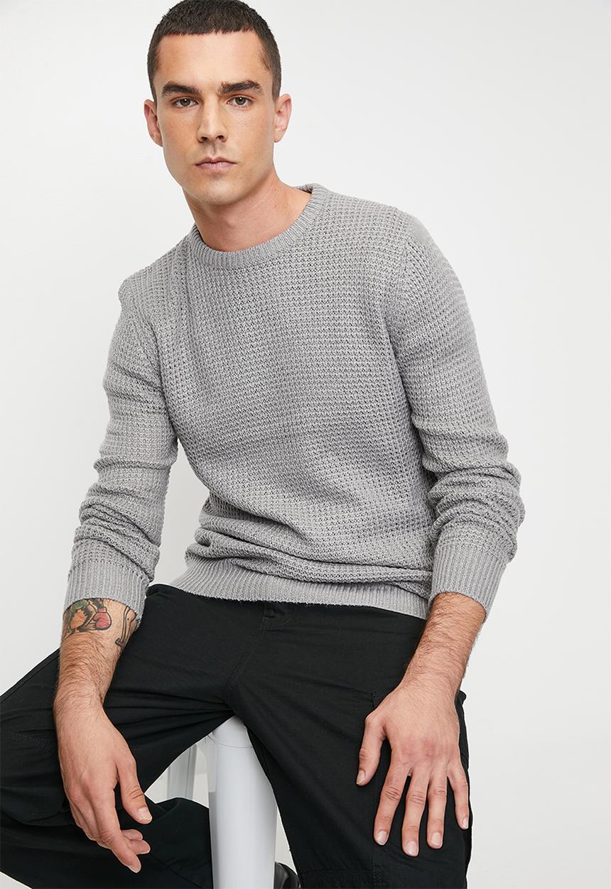 Brave Soul - Knitwear - Silver Grey Marl