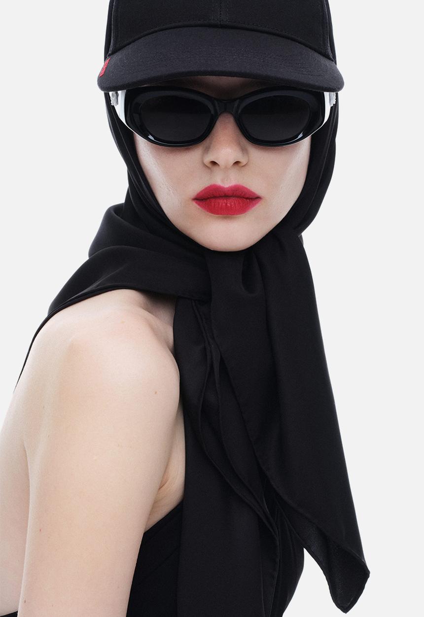 H&M - Magda Butrym H&M: Scarf cap - black