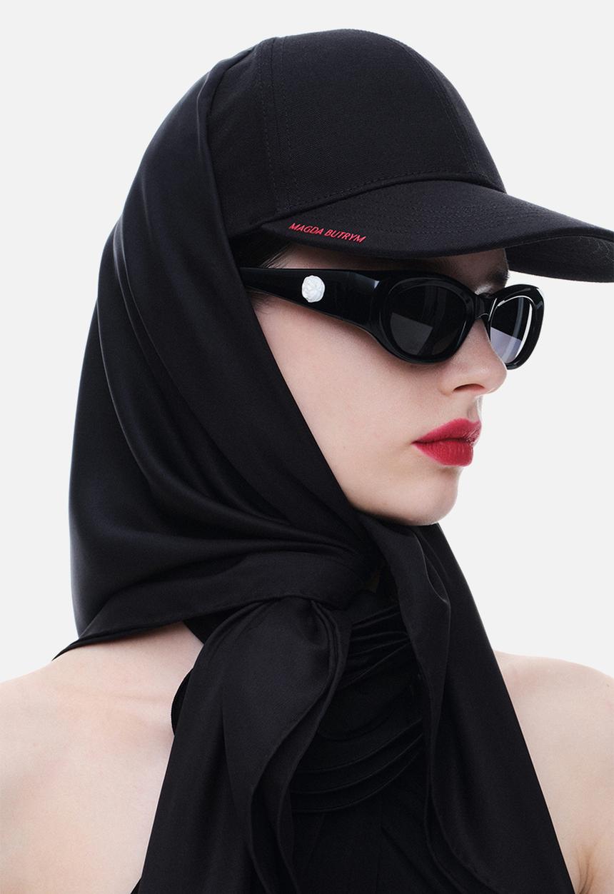 H&M - Magda Butrym H&M: Scarf cap - black