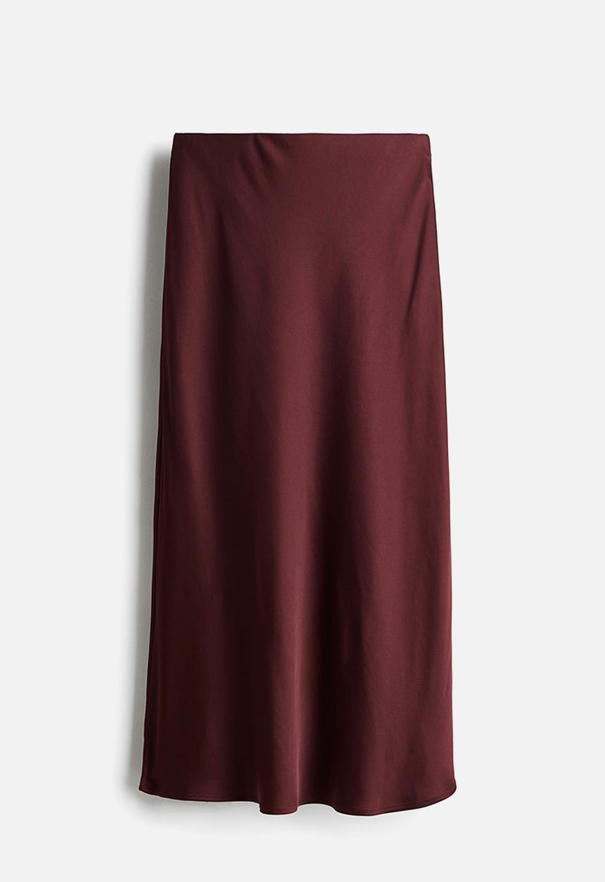 H&M - Midi skirt - burgundy