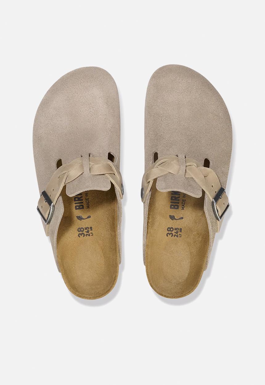 Birkenstock - Boston regular braided suede - taupe
