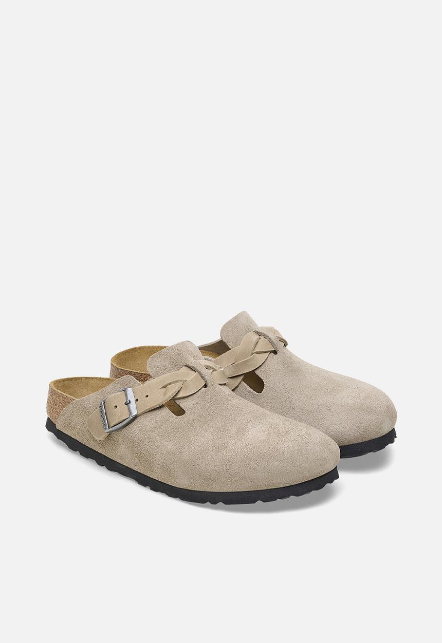 Birkenstock - Boston regular braided suede - taupe