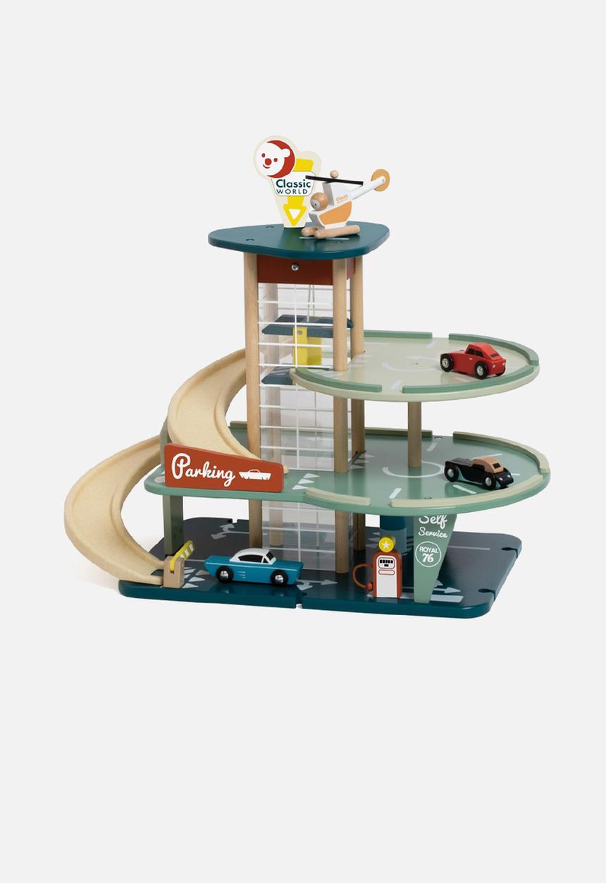 Greenbean Learning - Classic world - vintage wooden parking garage - multi