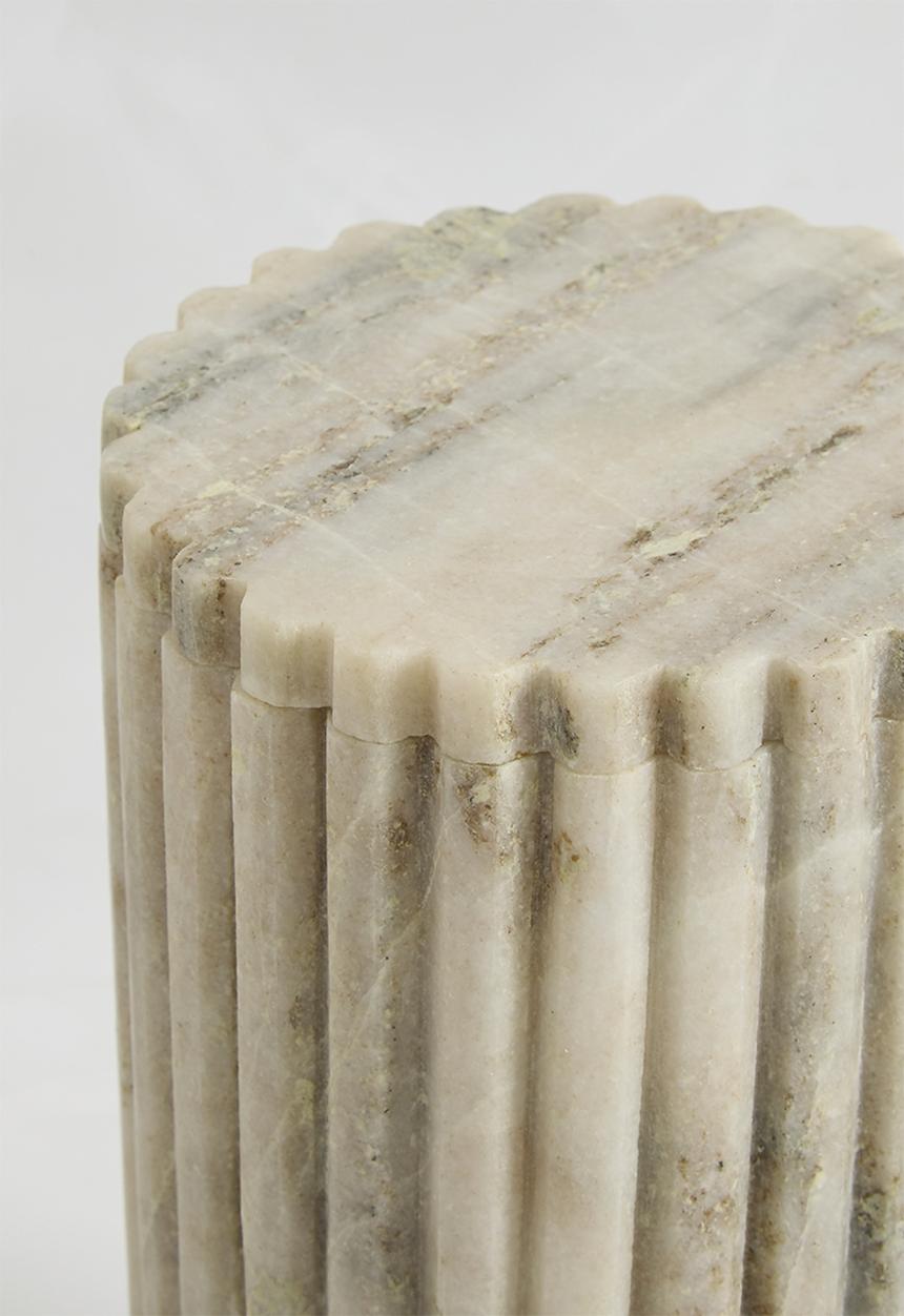 Sixth Floor - Bella marble cannister - Natural