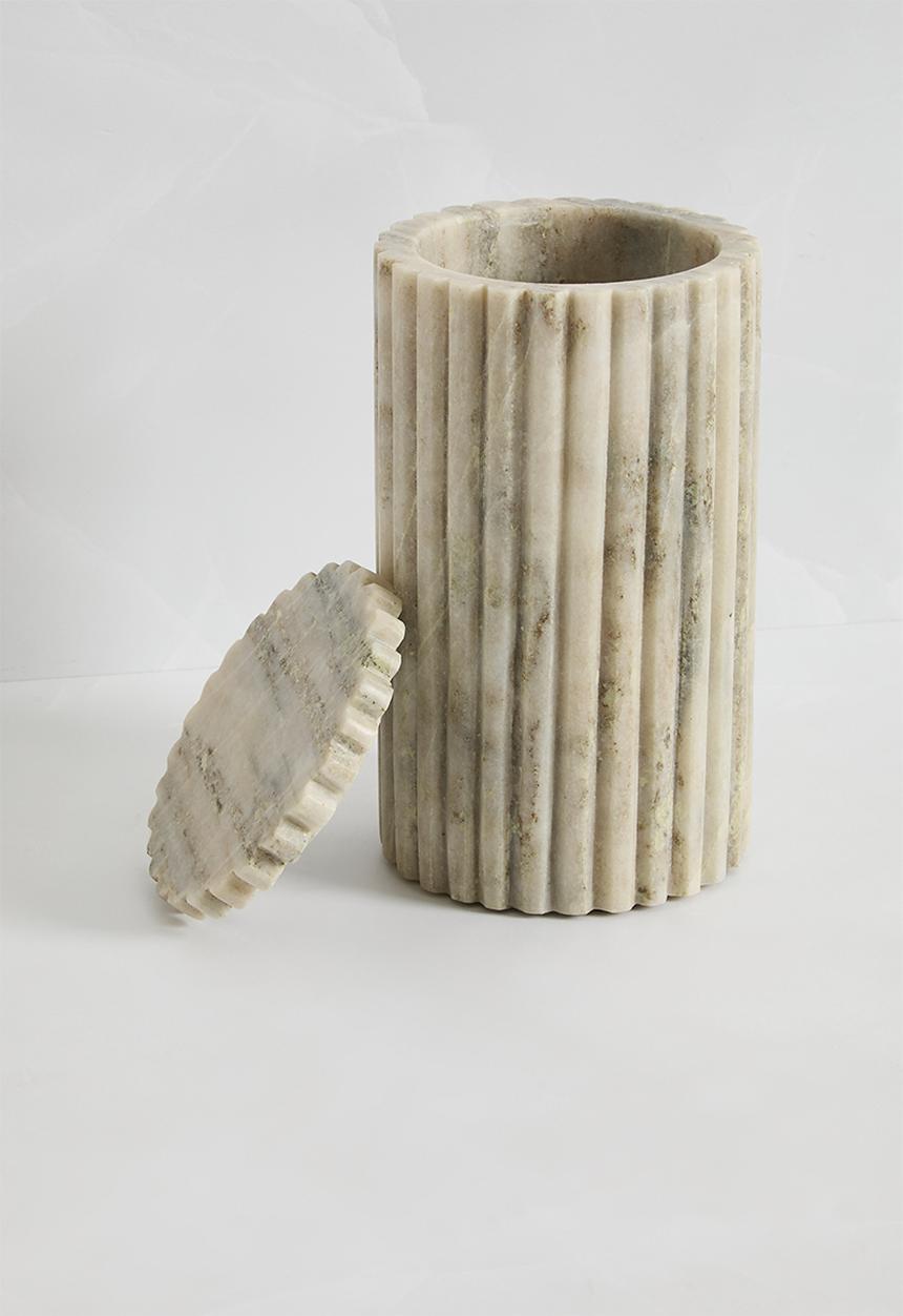 Sixth Floor - Bella marble cannister - Natural