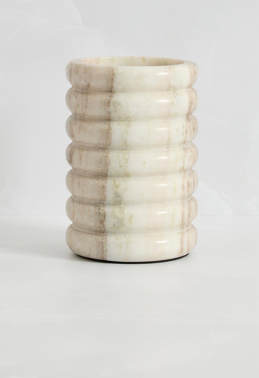 Sixth Floor - Rolo marble utensil holder - Natural