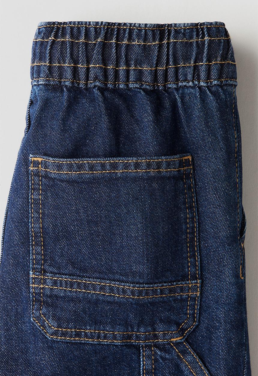 H&M - Cotton carpenter trousers - dark denim blue 