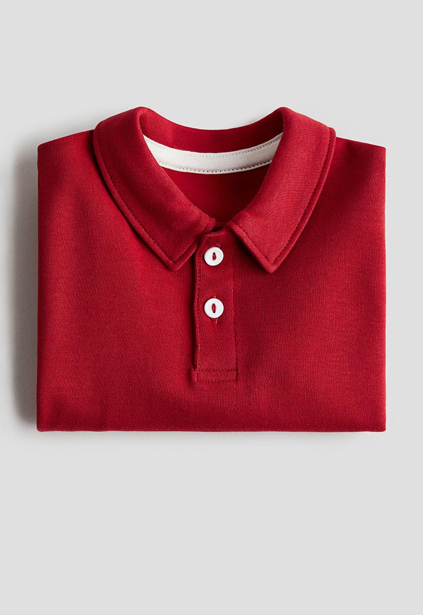 H&M - Long-sleeved polo shirt - red