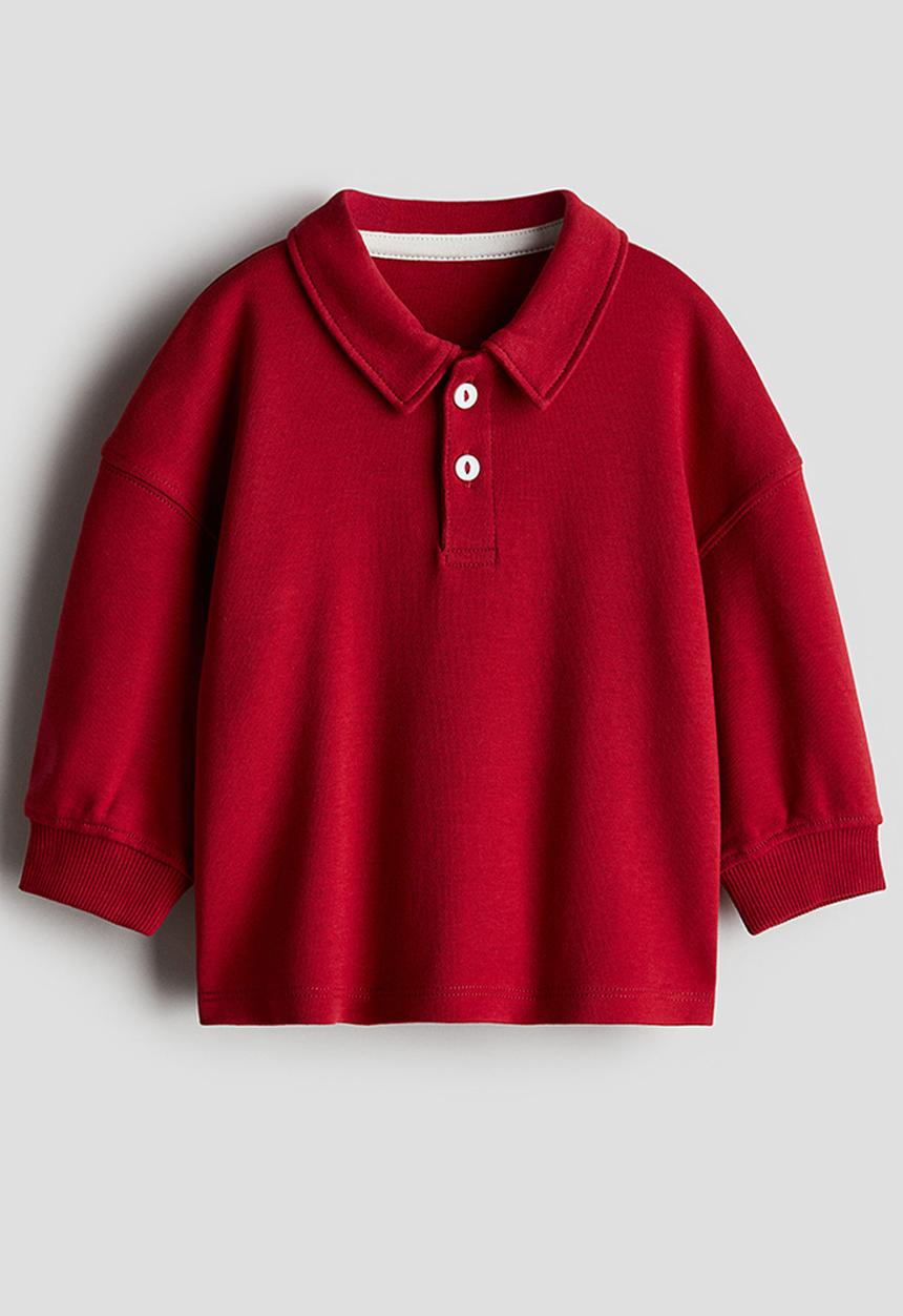 H&M - Long-sleeved polo shirt - red