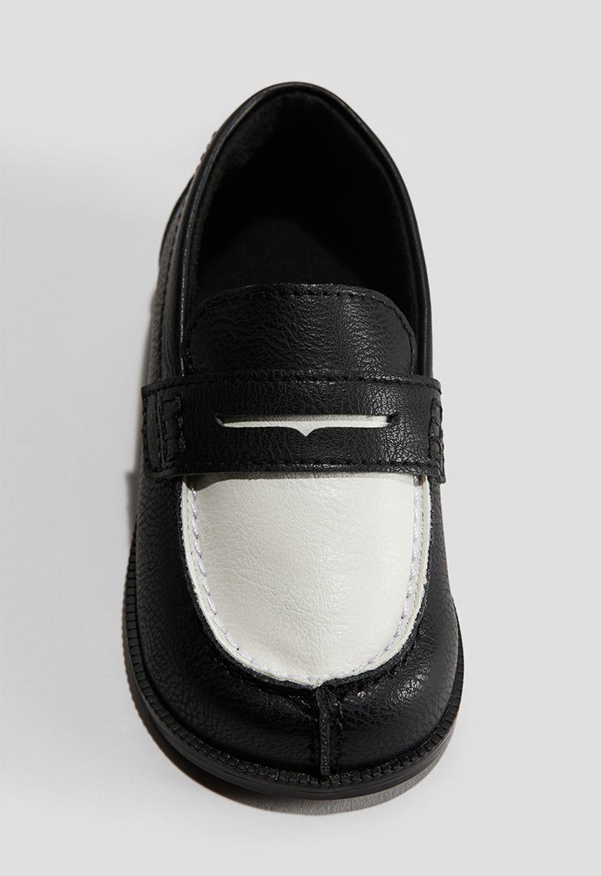 H&M - Loafers - black & white