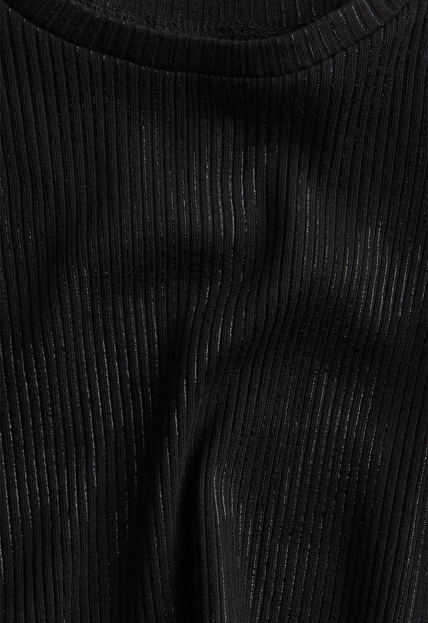 H&M - Flare-sleeve jersey top - black