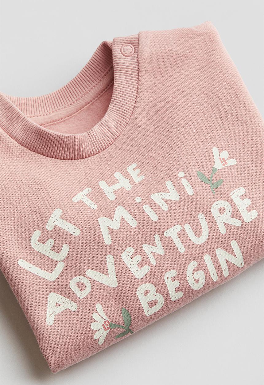 H&M - Printed sweatshirt - pink & adventure