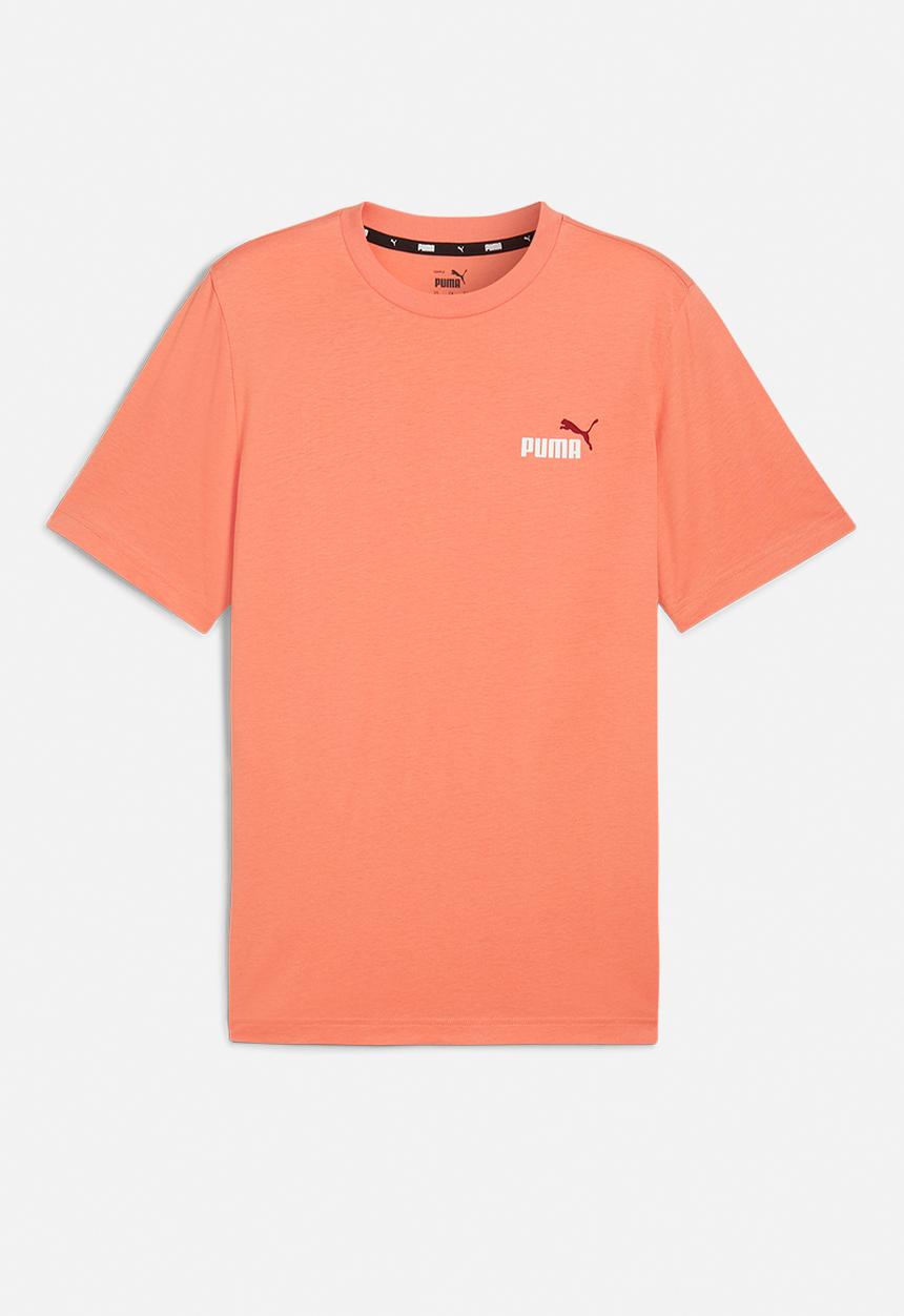 PUMA - ESS+ 2 Col Small Logo Tee M - Deeva Peach
