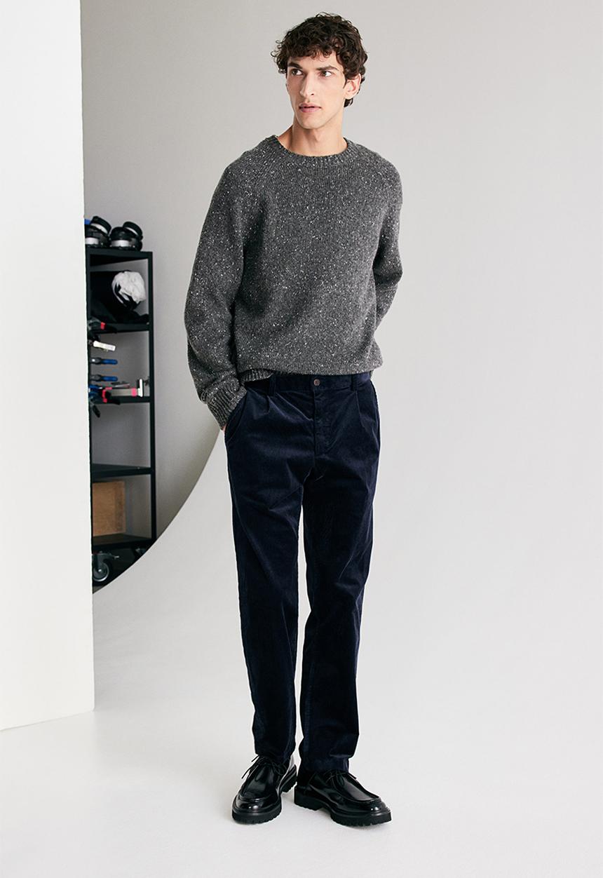 H&M - Regular fit wool-blend jumper - dark grey marl
