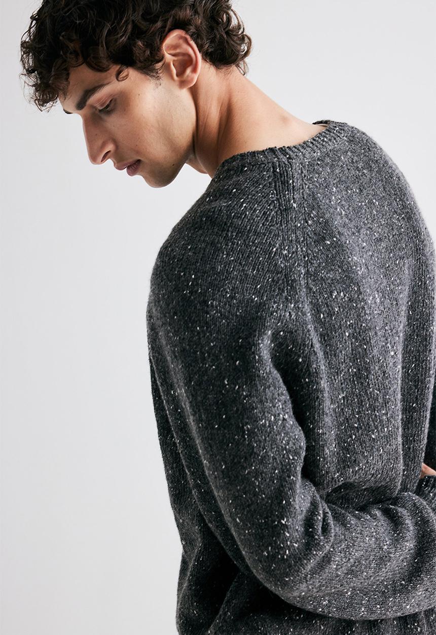 H&M - Regular fit wool-blend jumper - dark grey marl