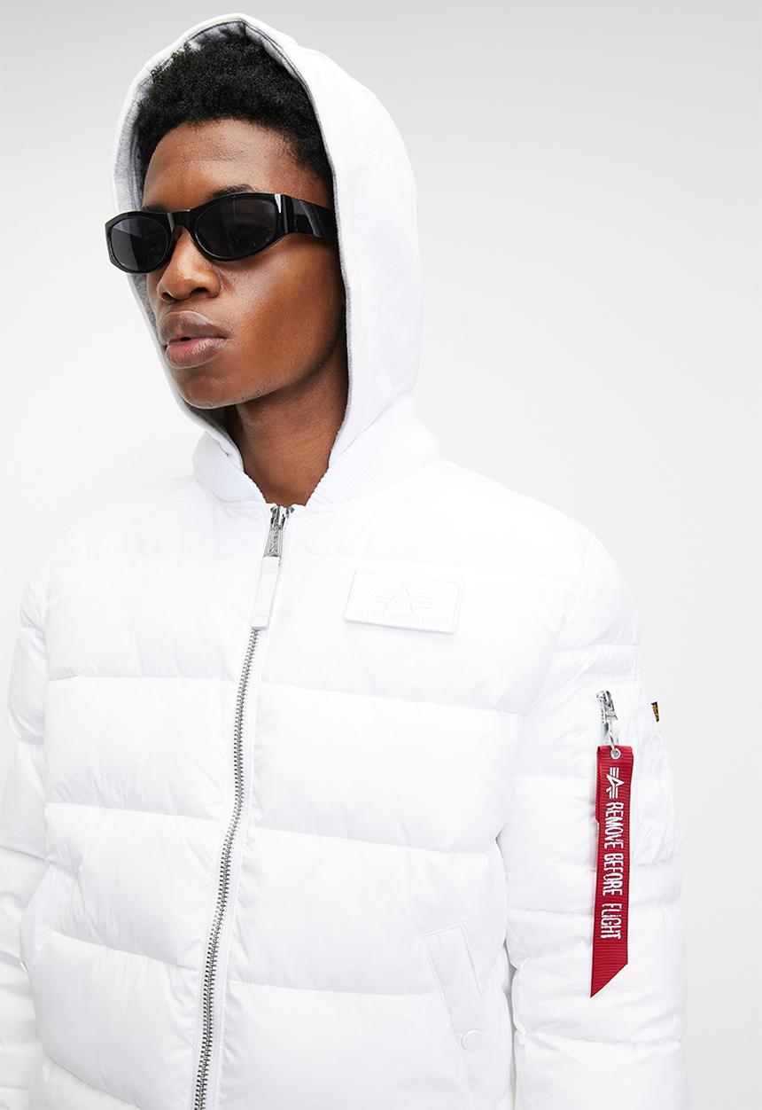 Alpha Industries - Puffer Jacket - White/White Hood