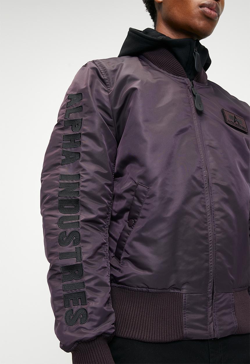 Alpha Industries - Detachable Hoodie Jacket - Plum