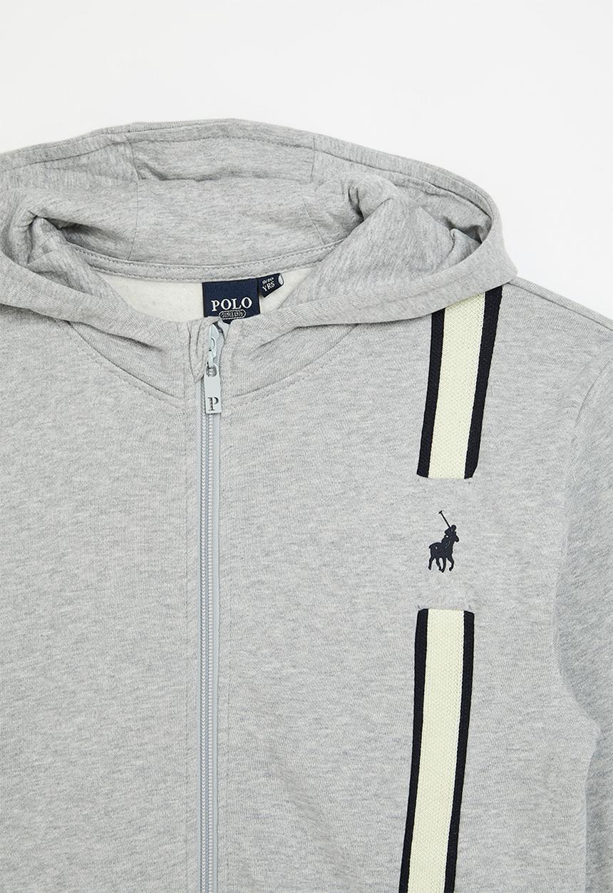 POLO - Boys gavin zip through hoody - grey
