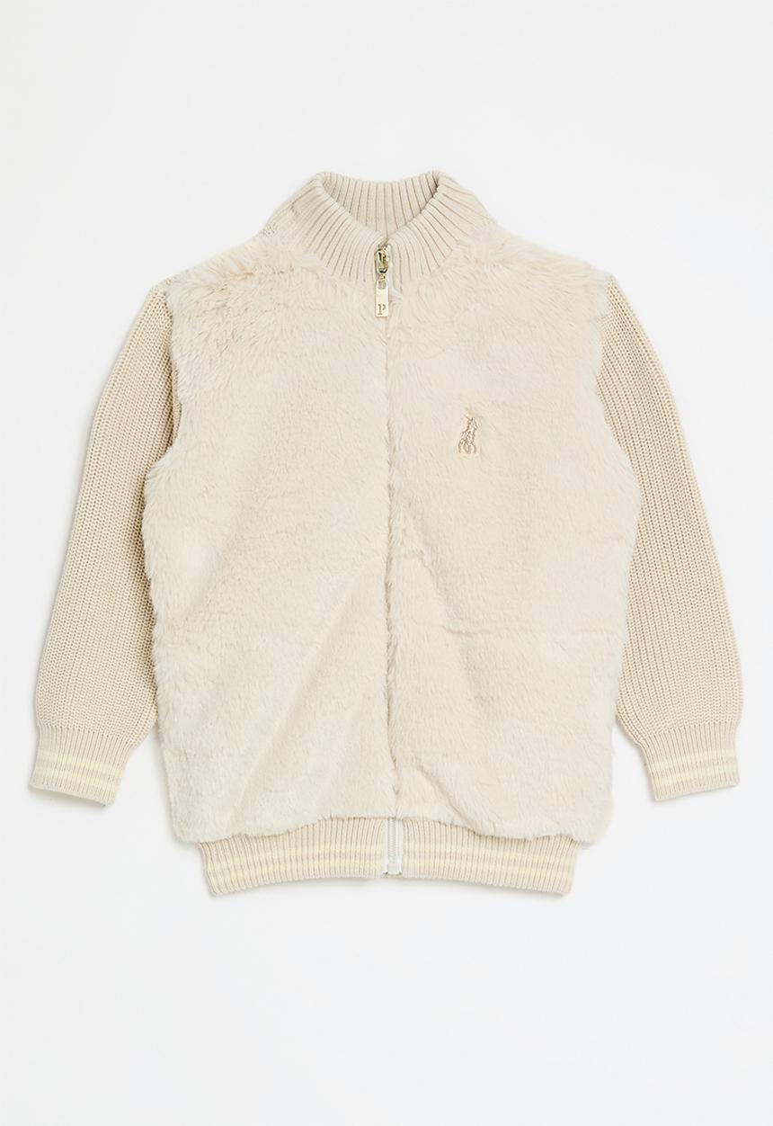 POLO - Girls ava kitty knitted jacket - birch