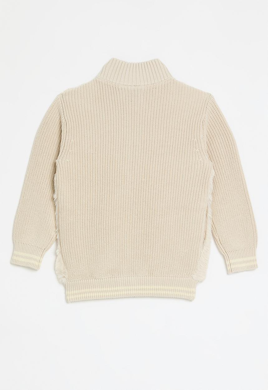 POLO - Girls ava kitty knitted jacket - birch