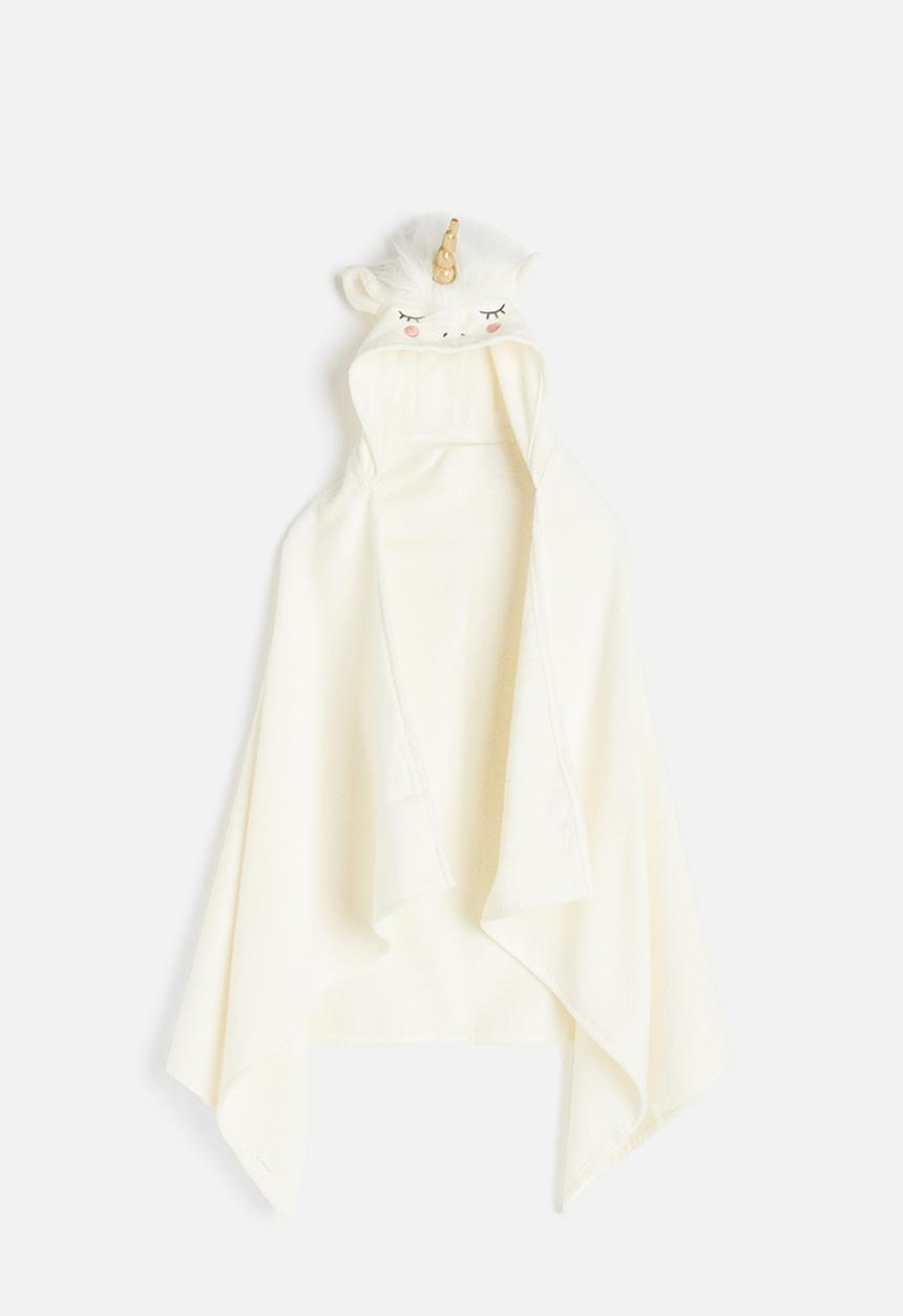 H&M - Hooded bath towel - white/unicorn