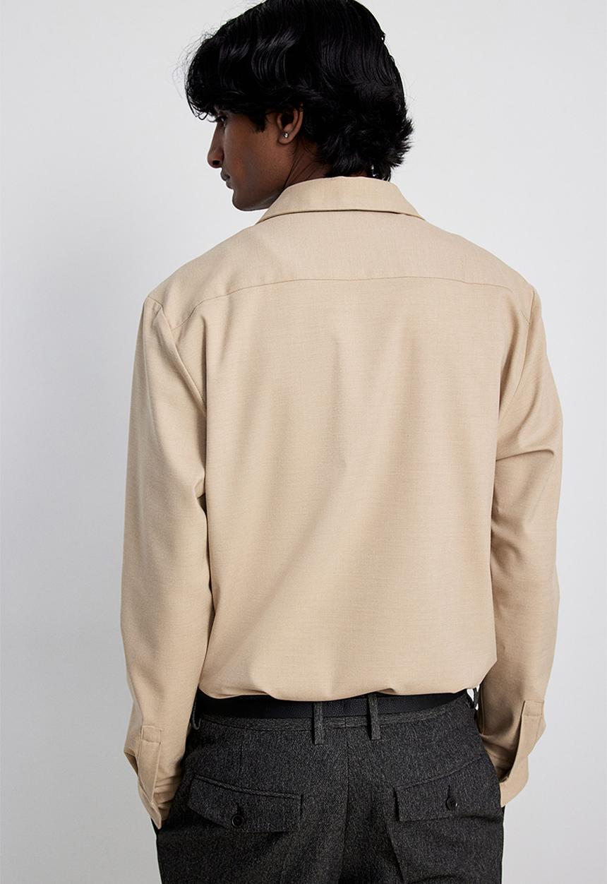 H&M - Regular fit twill shirt - beige
