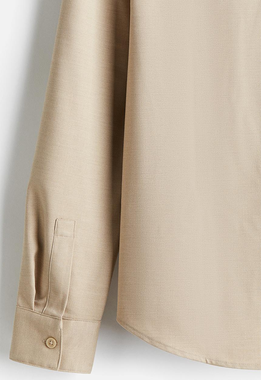 H&M - Regular fit twill shirt - beige