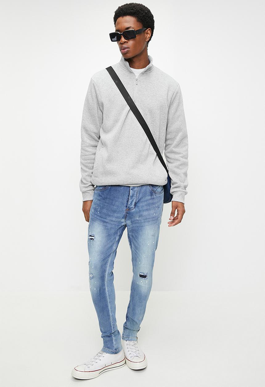 Brave Soul - Sweatshirts - Light Grey Marl