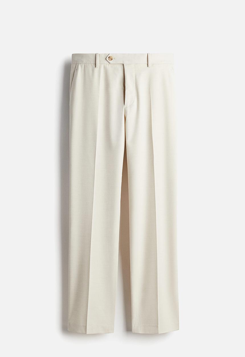 H&M - Regular fit suit trousers - white