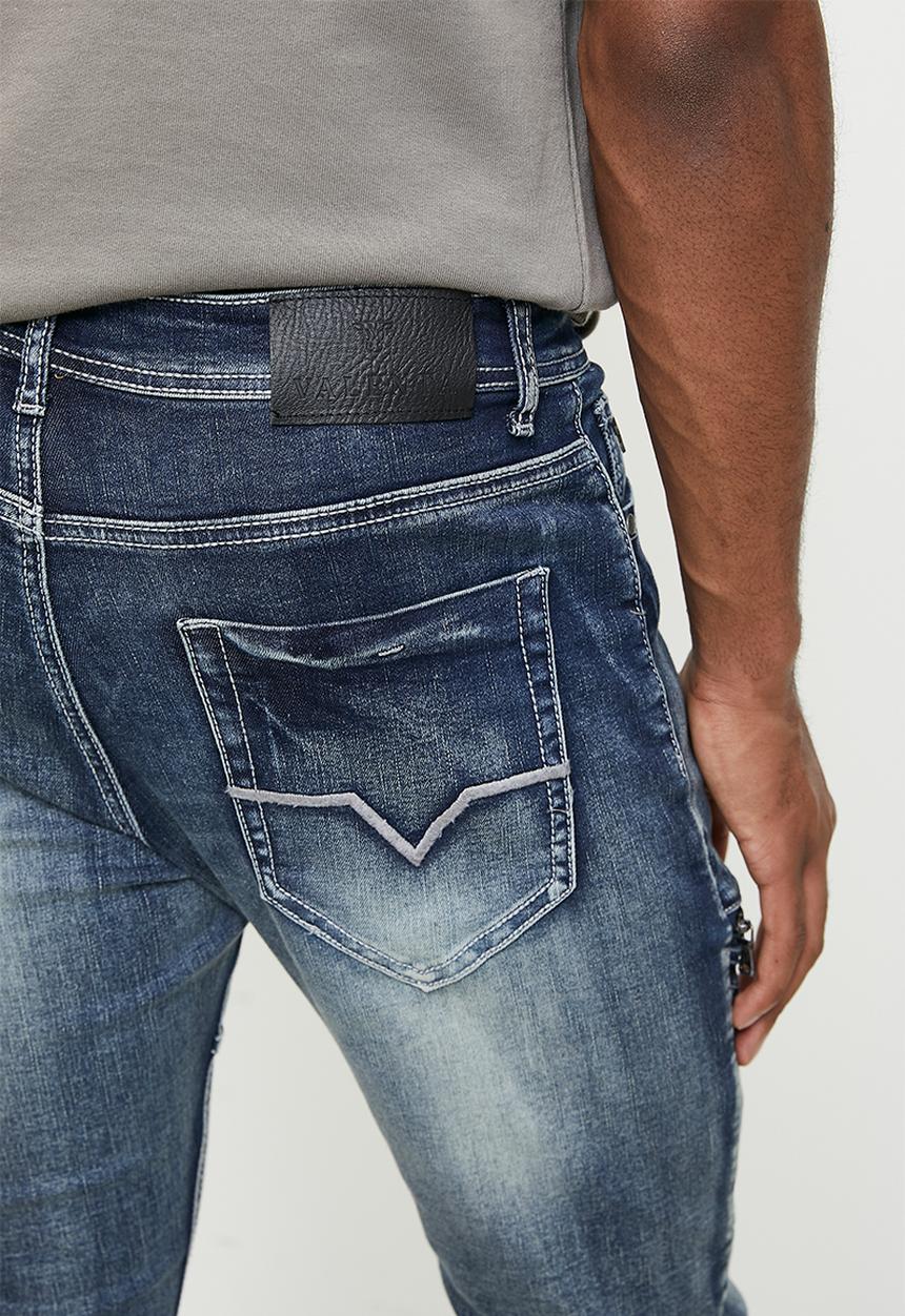 Valenta - Vussi Moto jeans - Dark Blue